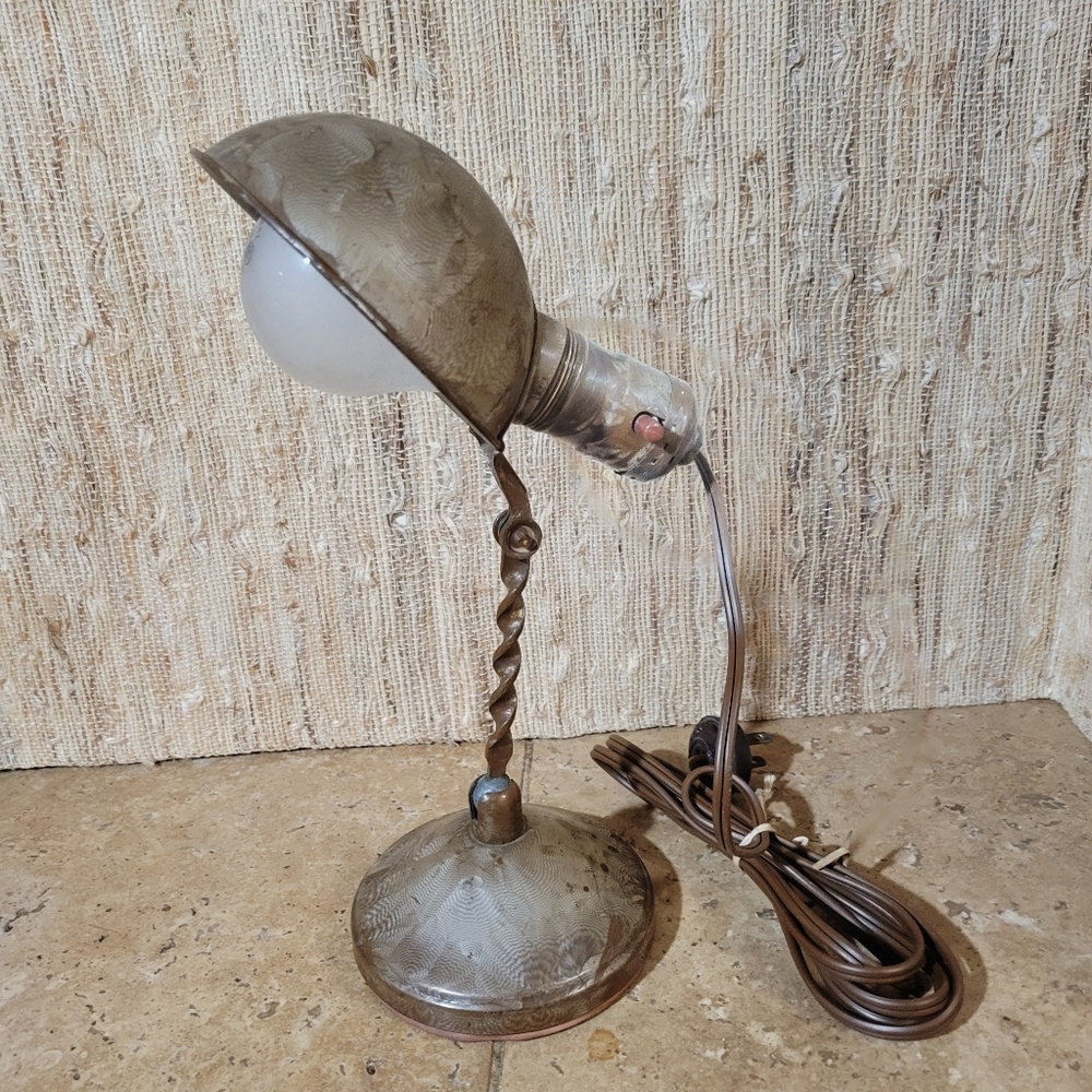 Antique 1920's Gacor Handi Lamp Jr Adjustable Metal Machine Age Steampunk
